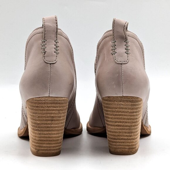 Jeffrey Campbell Women Rosalee Ivory Leather Western Cowboy Boots size 7.5 - Picture 5 of 12